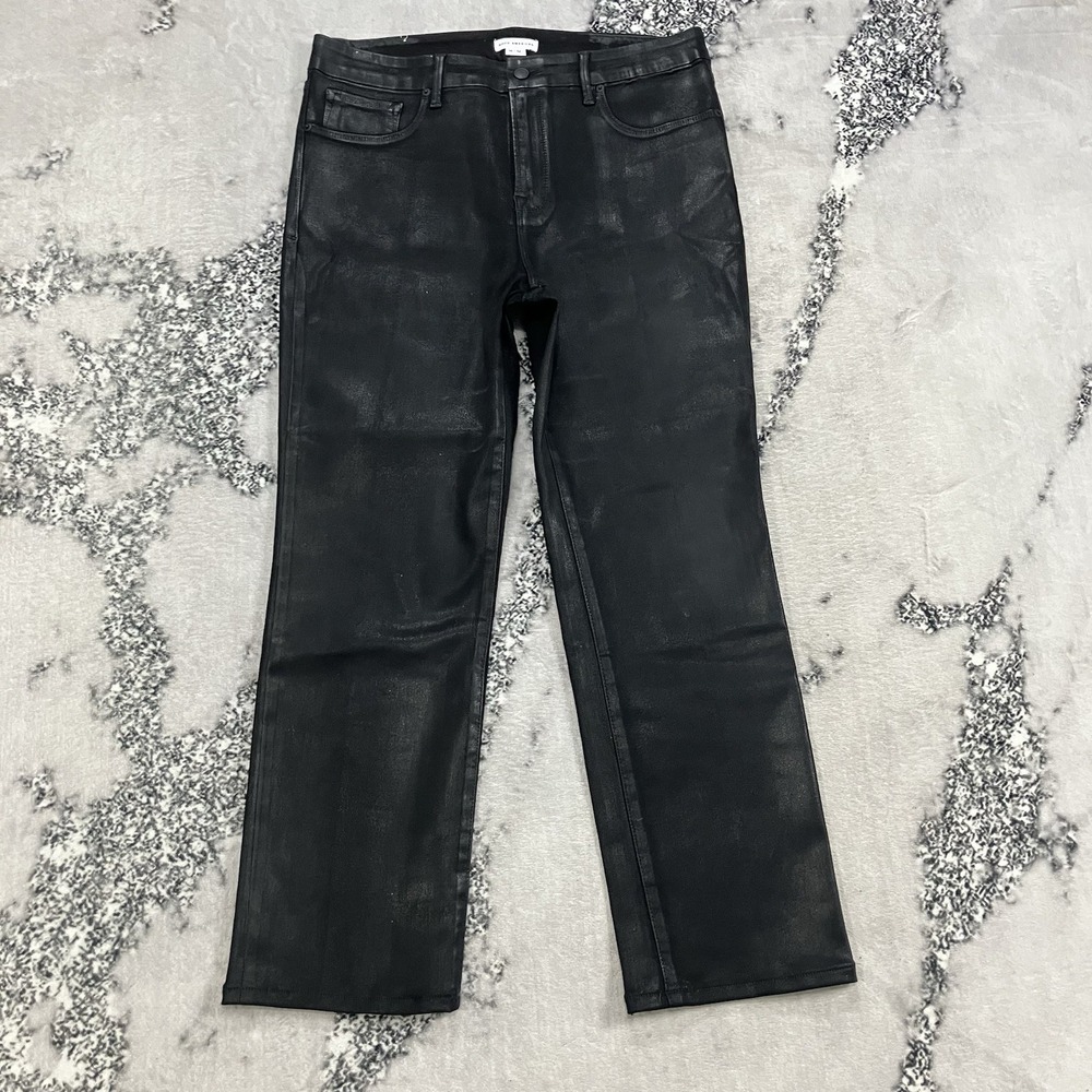 Good American‎ Good Legs Coated Skinny Jeans Women 14/32 Black High Rise